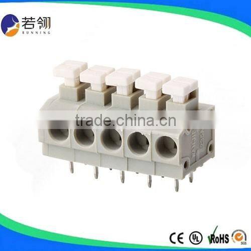 Stainless steel PCB Spring Terminal Block Pitch 5.0mm