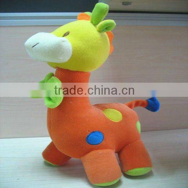 Cute Orange Plush Giraffe For Baby