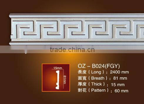 PU Carved panel moulding/3d/line/construction materials/home decoration ceiling/wall