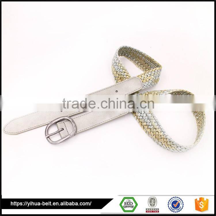 pink suitable belt hole braided belt women