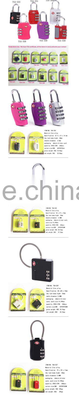 Hot sale plastic tsa luggage lock tsa550 tsa lock