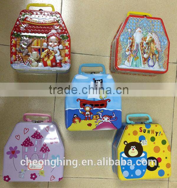 metal tin lunch with handle