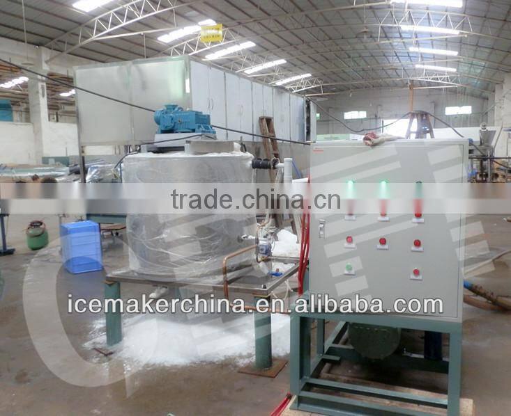 Guam flake ice making machine with flake ice bin for cooling