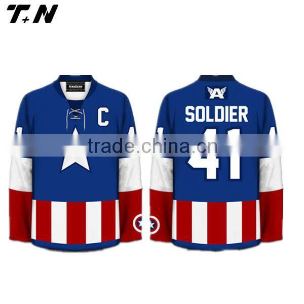 neon yellow denmark hockey jersey with strings on neck