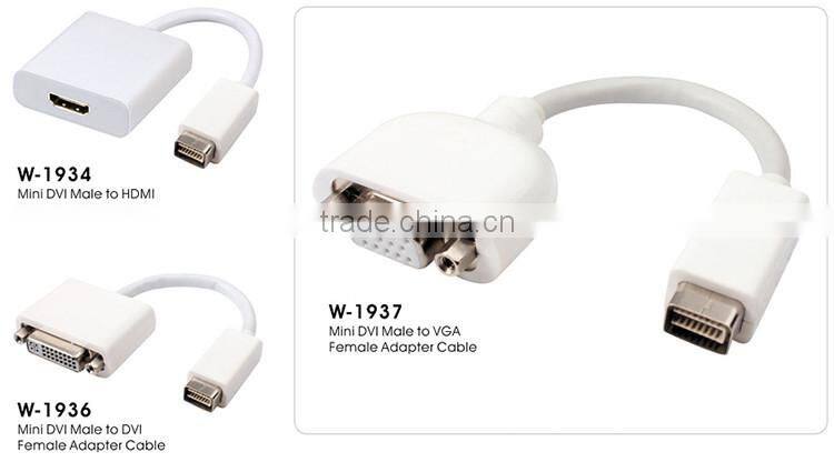 DisplayPort Male to DVI Cable Male Black