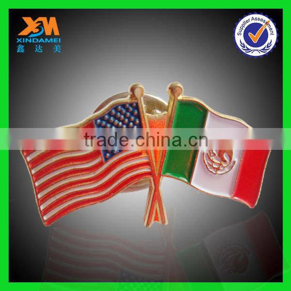 high quality flag zinc alloy magnetic badge reels