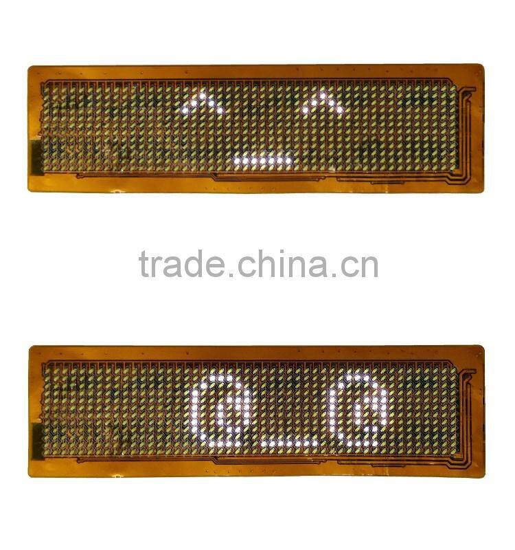 white color P3-12x48dot flexible programmable led scrolling sign with smartphone Bluetooth control