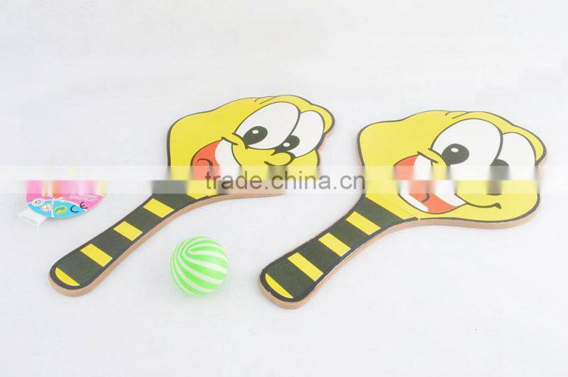 Wooden Beach Rackets poplar wood beach racket toy