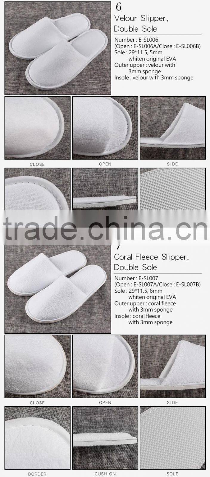 wholesale house guest slippers china terry towel slippers for traveling