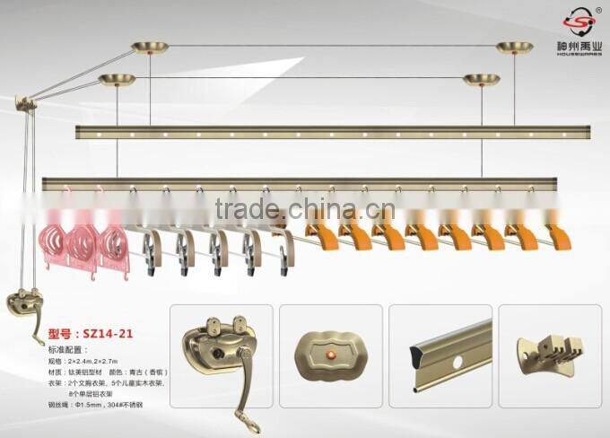 Home decoration Aluminum alloy ceiling mounted lifting clothes dryer