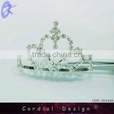 Wholesale Fashion Mini Crystal Tiara Comb For Baby Dresses