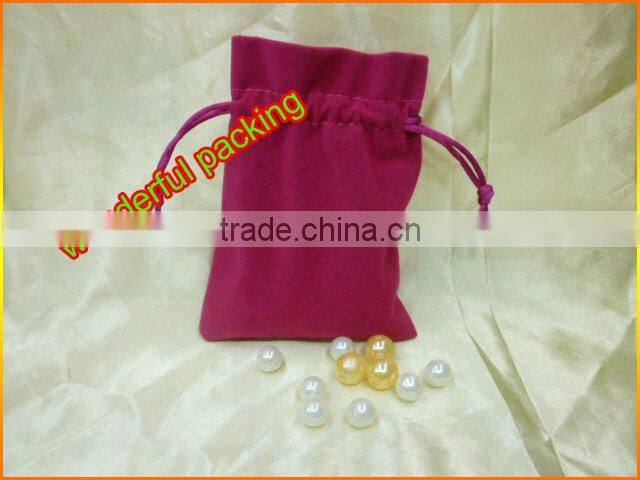 velvet jewelry bag with logo printed