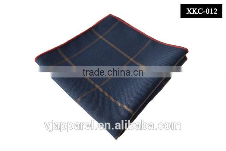 Black Edged Linen Pocket Square