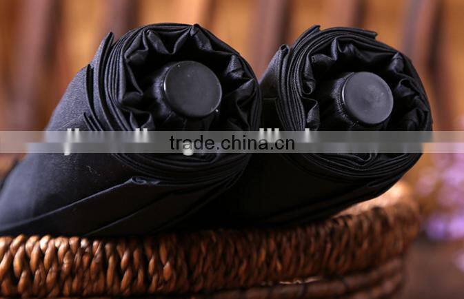 High quality Curve wooden handle pongee foldable umbrella,customized strong 3 fold auto open umbrellas for man
