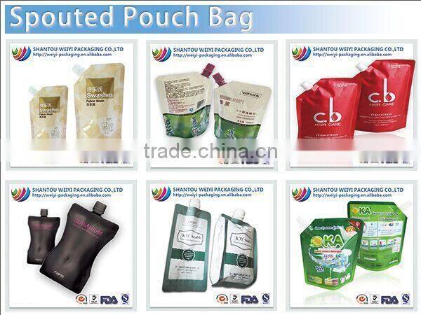 Custom flexible plastic spout pouch liquid packaging bags for detergent