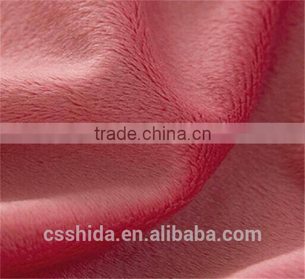 polyester single side yarn dyed brushed sofa velvet fabric
