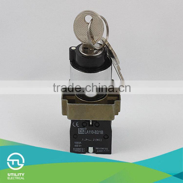 Turn-button Switch with Key 12V to 380V