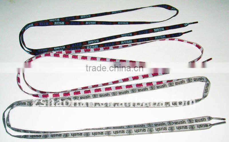 High quality fashion customized flat waxed shoelaces