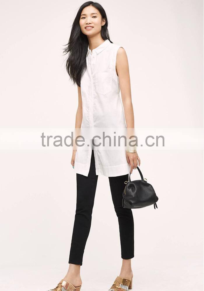 Ladies tops images sleeveless buttondown india wholesale cotton tunic