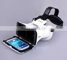 ardboard HeadMount VR BOX 2.0 Version VR Virtual 3D Glasses + white wireless bluetooth remote controller