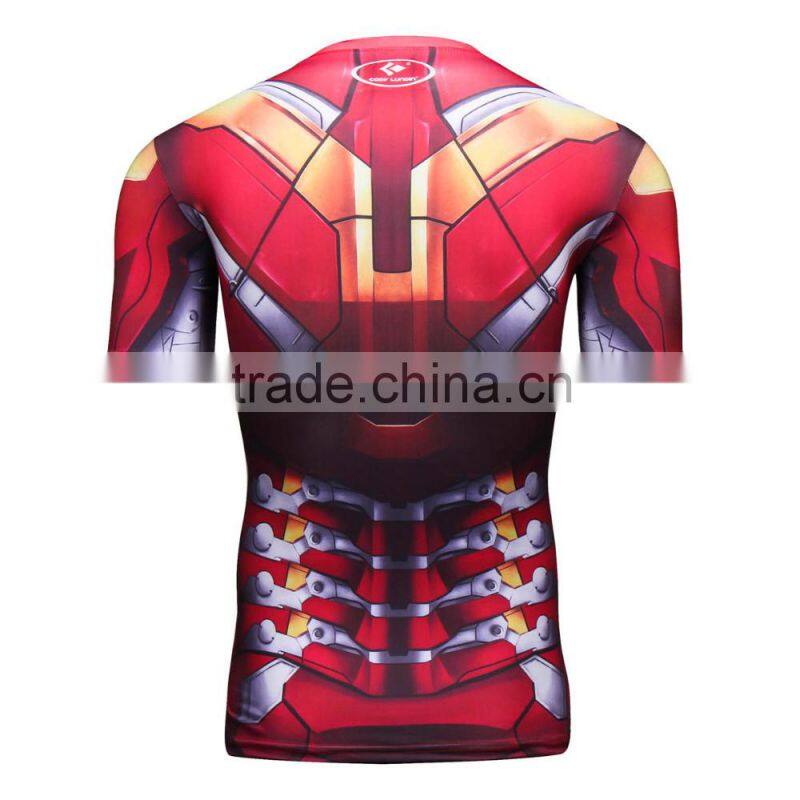 Men Avengers Super Hero Iron Man Captain America Clothes Short Sleeve 3D Printing t shirt