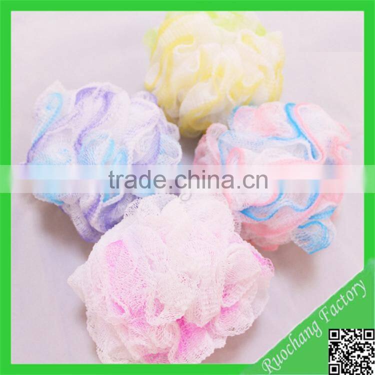 High quality PE loofah mesh bath sponge wholesale for promotion