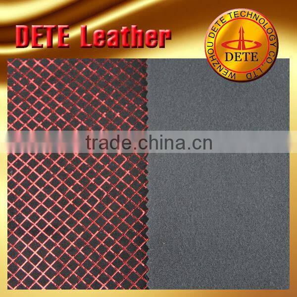 honeycomb pattern pu synthetic leather for raw shoe material synthetic leather from WenZhou