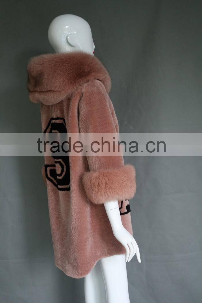 Brand new Shearing Lamb Trend Luxury Lamb Shearing Skin Leather Coat Ladies Long Fur clothes