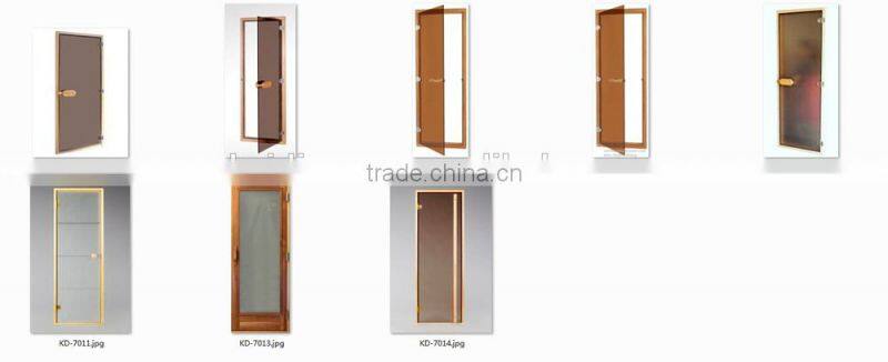 Solid wood traditional sauna glass door