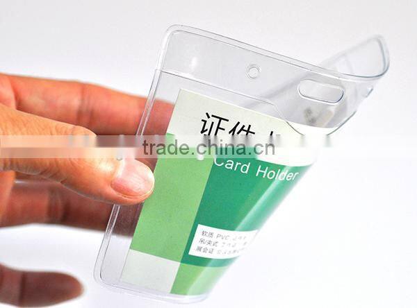 alibaba supplier RBD 0.4mm PVC Soft Frosted Badge Holder D4024