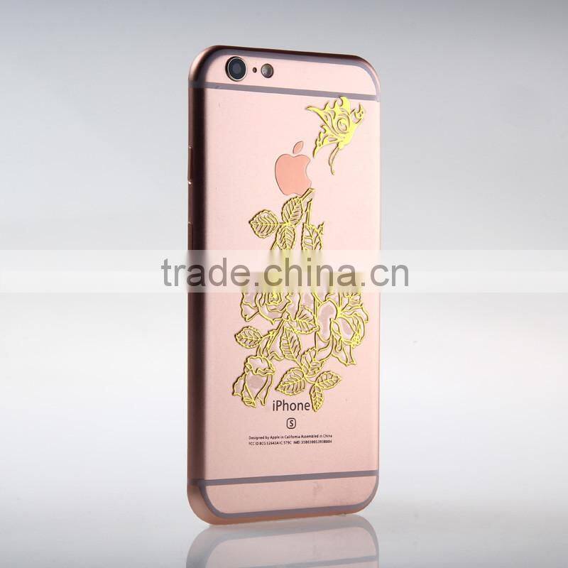 Easy decorating phone sticker 24k gold plating mobile phone sticker