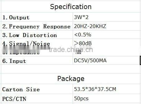 Portable stereo mini MP3 speaker with LED and radio for Christmas Promotional Gift