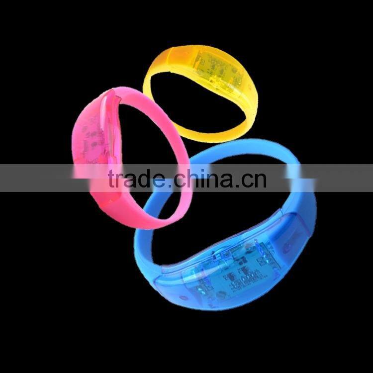 2016 Supply Eco-freindly Flashing Illumination Bracelet,sound activated led bracelet