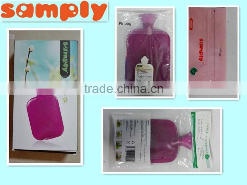 New 2016 massage dots PVC hot-water bottle knitted cover owl design safe