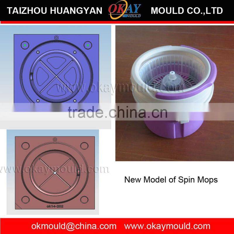 Safety and easy operation commodity plastic mop bucket molds