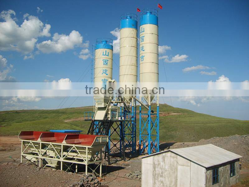 CE certificated HZS25 -HZS240stationary concrete batching plant cememt mixing machine with capacity from 25 m3/h to 420m3/h