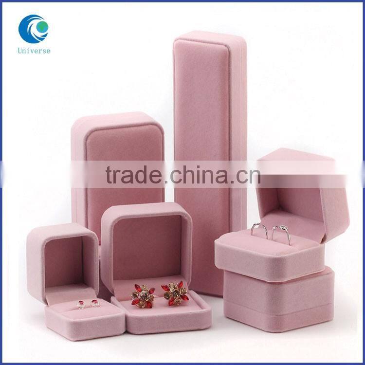 pink velvet packaging gift boxes for jewelry