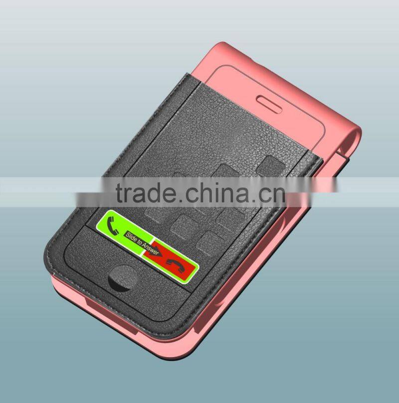 2015 New Design slide leather case for smart phones