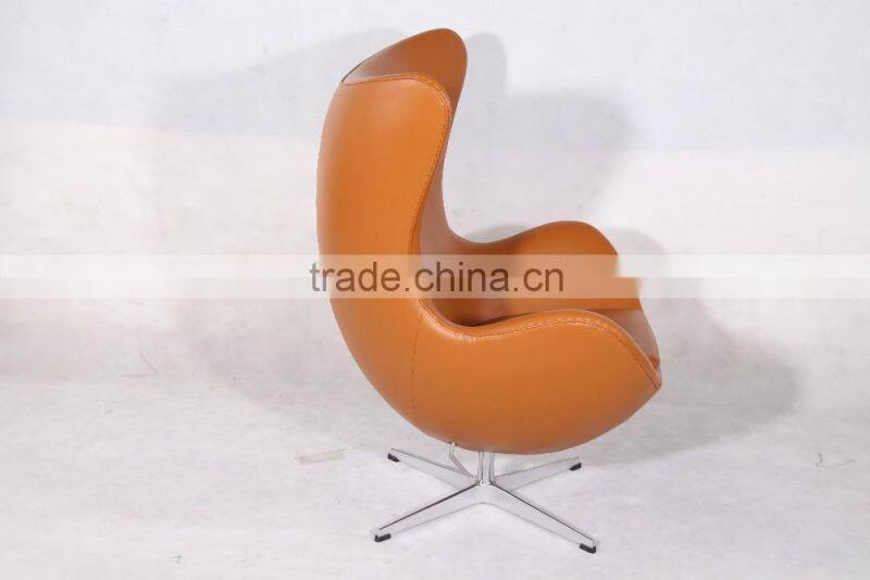 Yadea factory Arne Jacobsen inspired furniture red italian leather egg chair