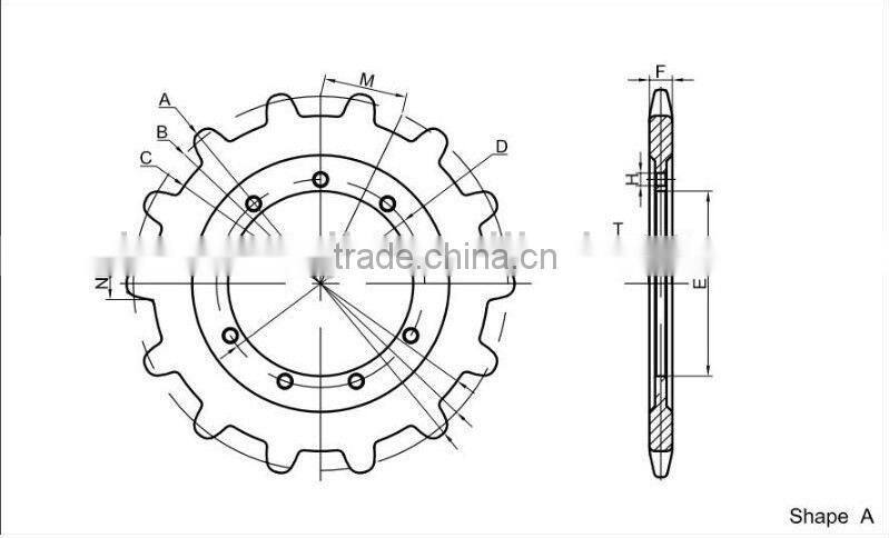 Excavator sprocket
