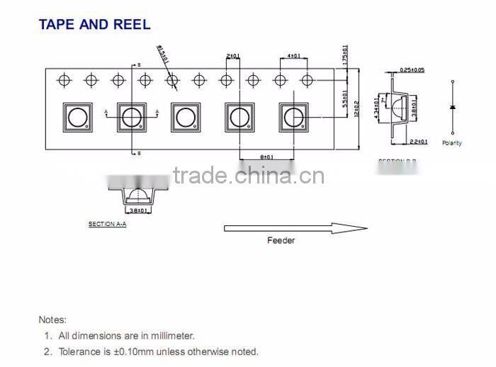 SMD 3535 quartz glass Deep 275nm uvc led for water purifier