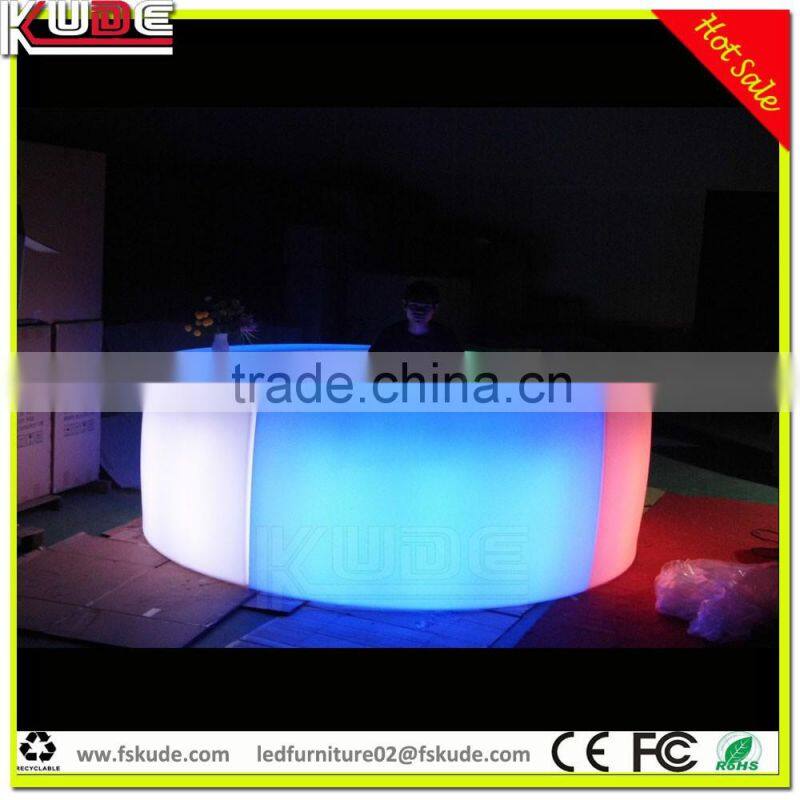 2016 new illuminated circle combied bar counter with LED light up