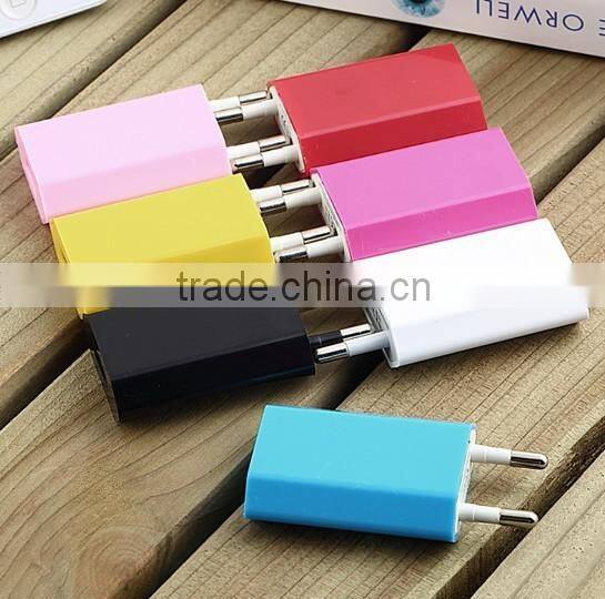 Portable USB Charger,EU/USa Plug USB Home Wall Charger Colorful USB Charger For iphone/mobile Phone