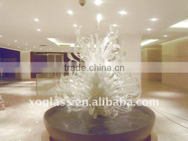 unique xo art glasss culpture XO-201111201 Luxurious big hotel crystal culpture