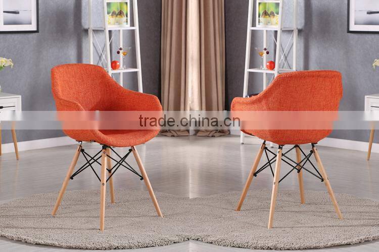 Comfortable egg design dine chair with armrest