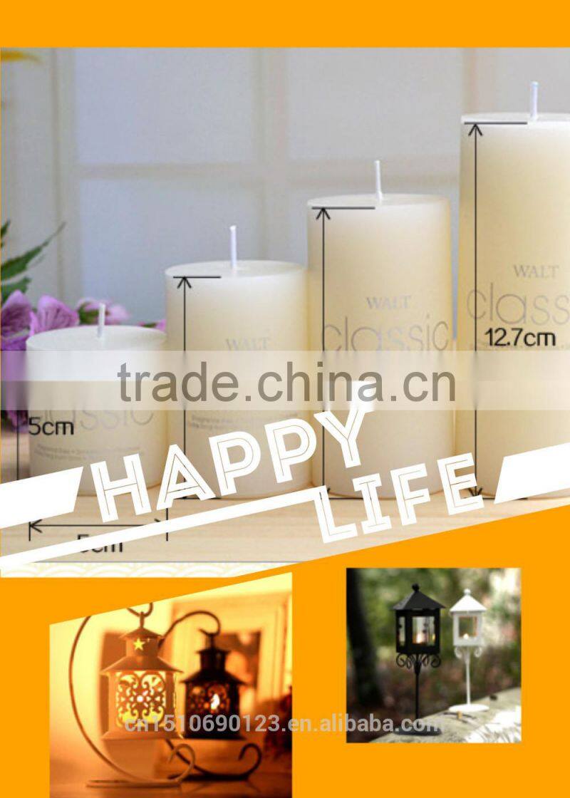 Wedding Decorative aroma Color fluted pillar candle wholesale