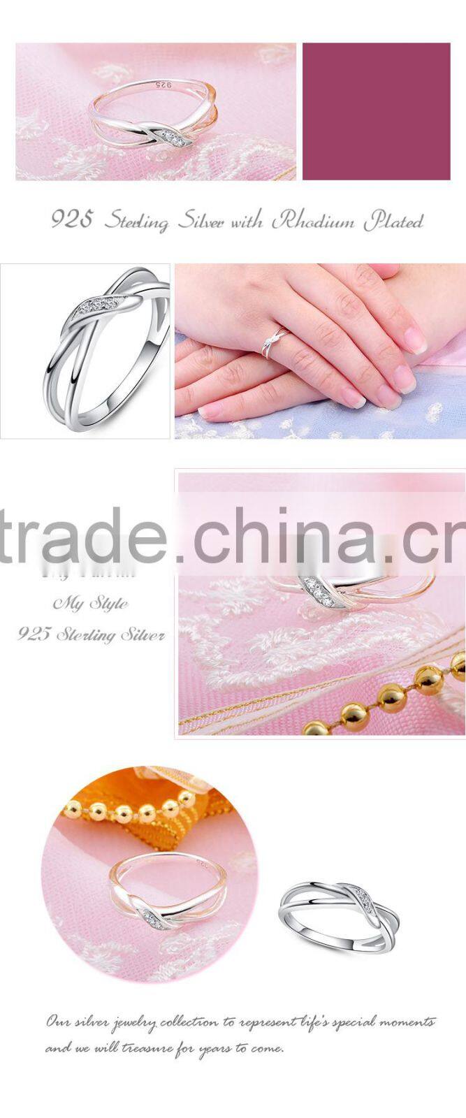 White CZ Band Women's 925 Sterling Silver Rings Wedding Jewelry