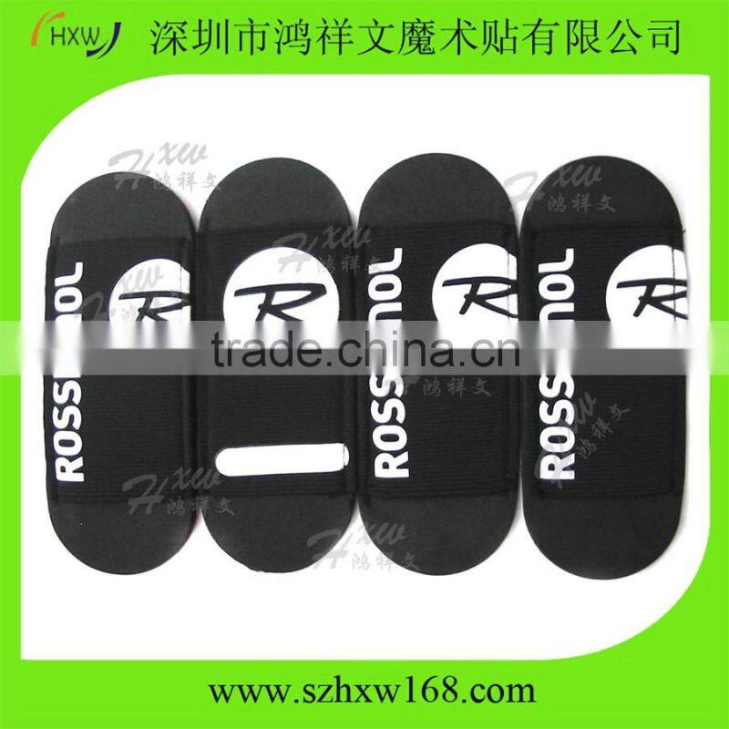 Black custme logo loop tape ski sleeves for cross country ski sports