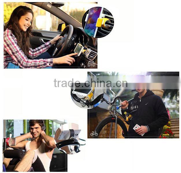 2016 multifunctional universal bicycle holder for car,air vent universal smartphone car mount holder