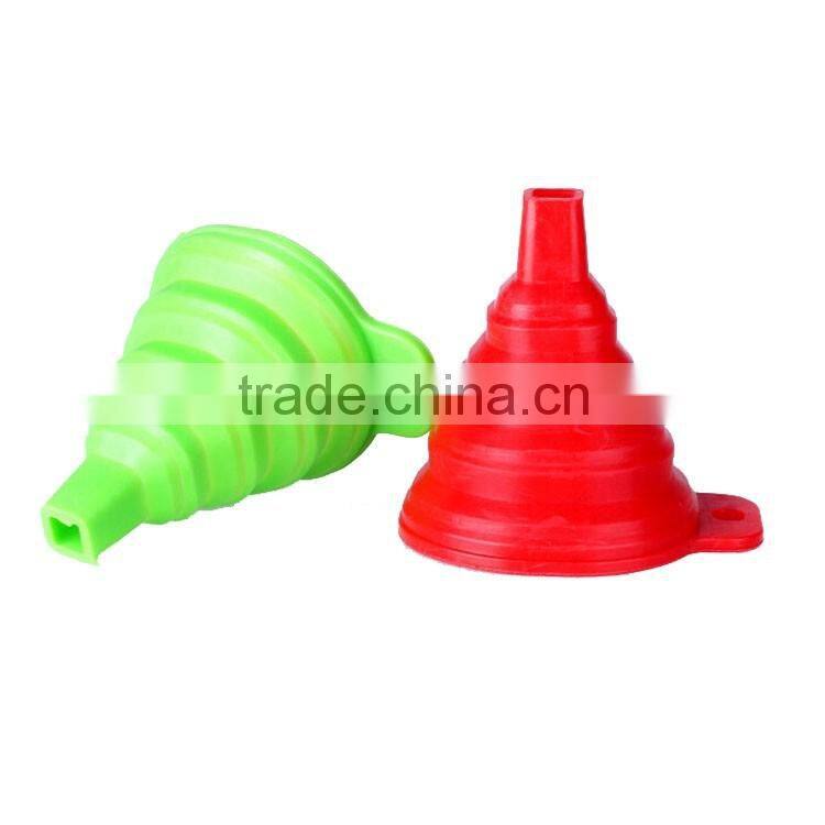 Kitchen Tools Eco-Friendly Food Grade Silicone Foldable Oil Funnel